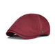 Casquette Plate en Coton Rouge - Grenat