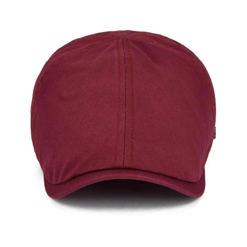 Casquette Plate en Coton Rouge - Grenat 2