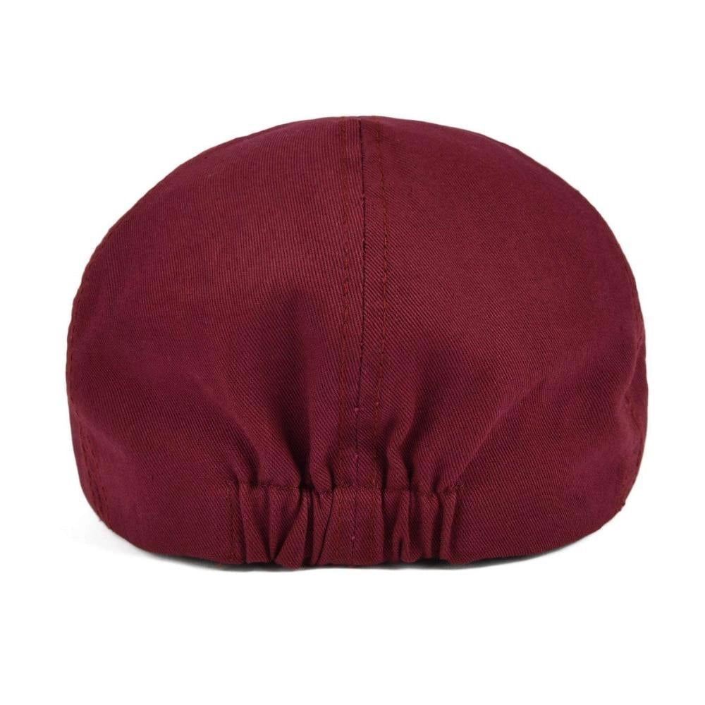 Casquette Plate en Coton Rouge - Grenat 4