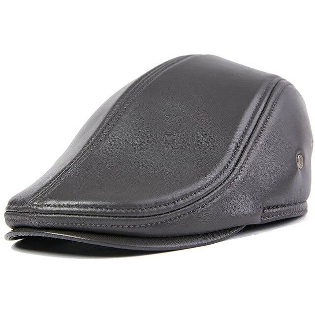 Casquette Plate en Cuir - Basildon 1
