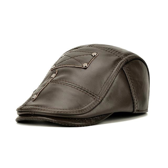 Casquette Plate en Cuir - Birkenhead 1