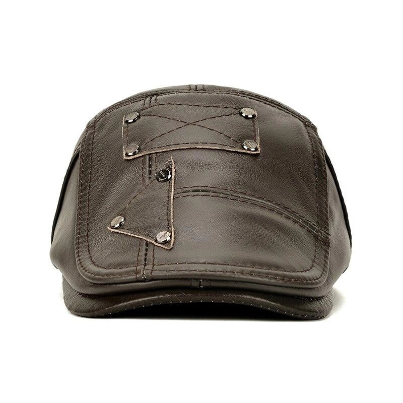 Casquette Plate en Cuir - Birkenhead 3
