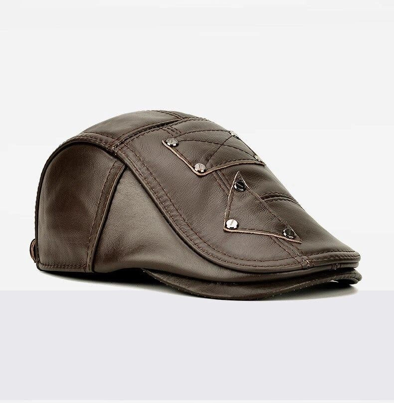 Casquette Plate en Cuir - Birkenhead 5