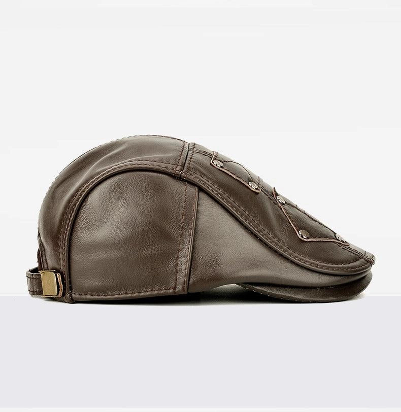 Casquette Plate en Cuir - Birkenhead 6