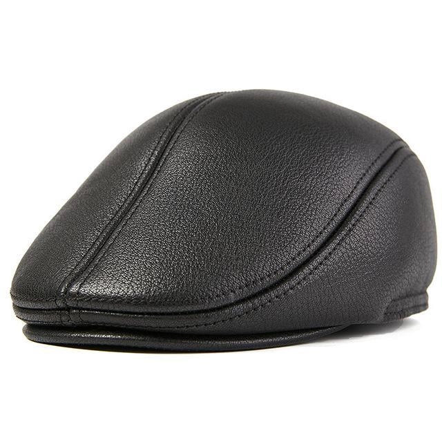 Casquette Plate en Cuir - Corvail 1