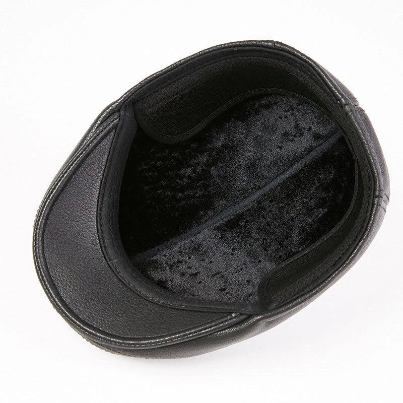 Casquette Plate en Cuir - Corvail 4