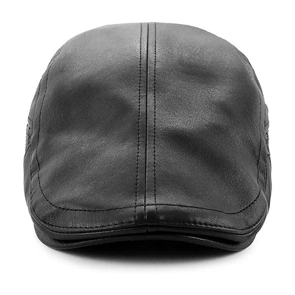 Casquette Plate en Cuir - Cuirminuit 3