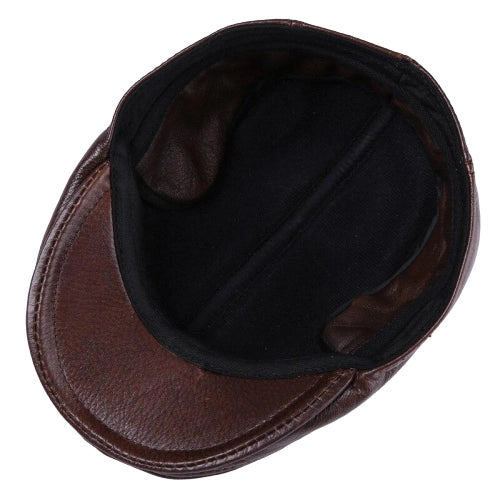 Casquette Plate en Cuir Marron - Kilwinning 4