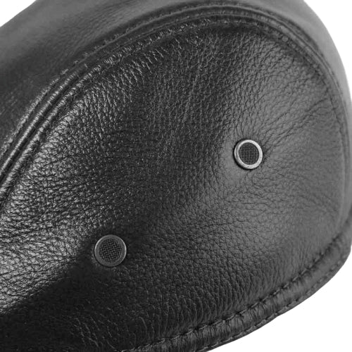 Casquette Plate en Cuir Noir - Gloucester 2