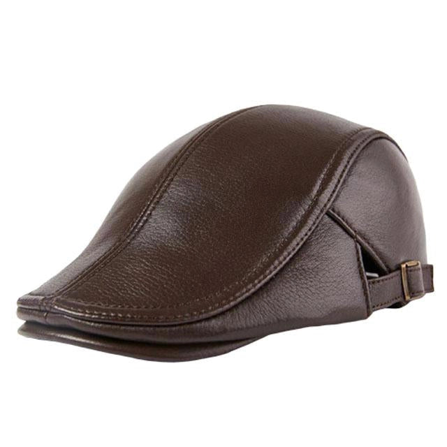Casquette Plate en Cuir - Saddlestone 1