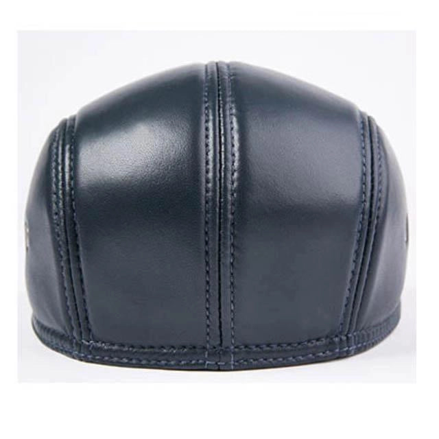 Casquette Plate en Cuir - Saphir 3