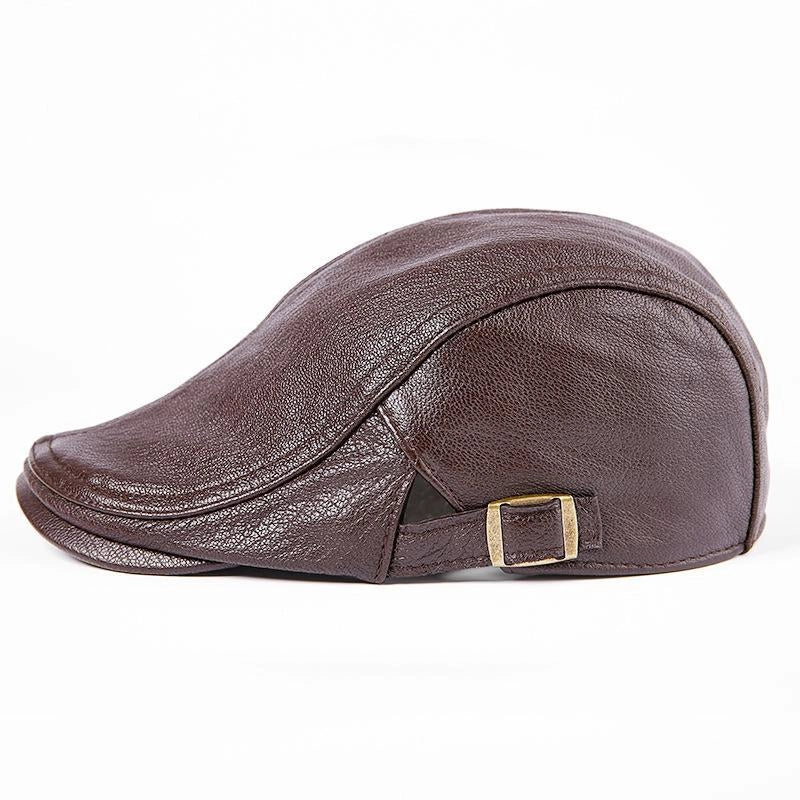 Casquette Plate en Cuir - Sellier 3