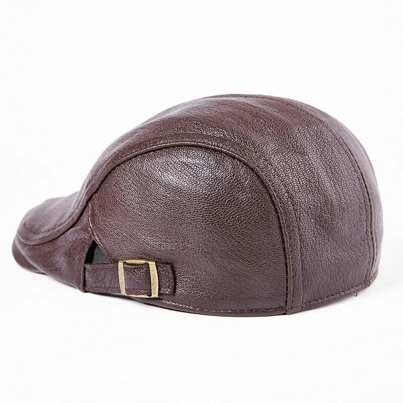 Casquette Plate en Cuir - Sellier 4