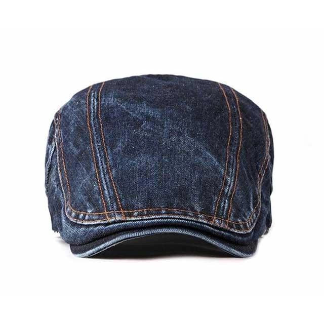 Casquette Plate en Denim Bleu Foncé - Stokeveil 2