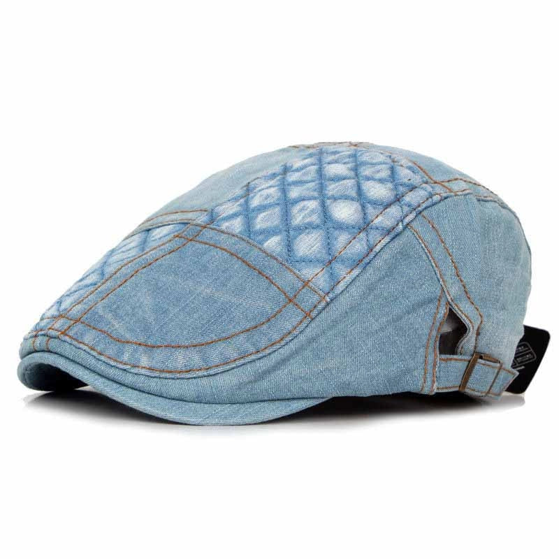 Casquette Plate en Denim Délavé - Azuréa 1