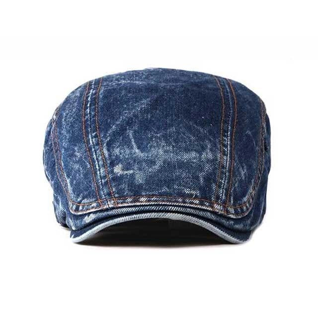 Casquette Plate en Denim - Denimbleu 2