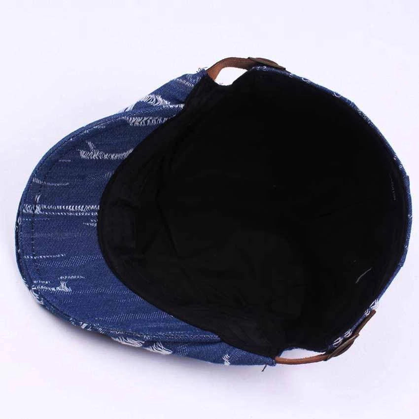 Casquette Plate en Denim - Indigowick 2