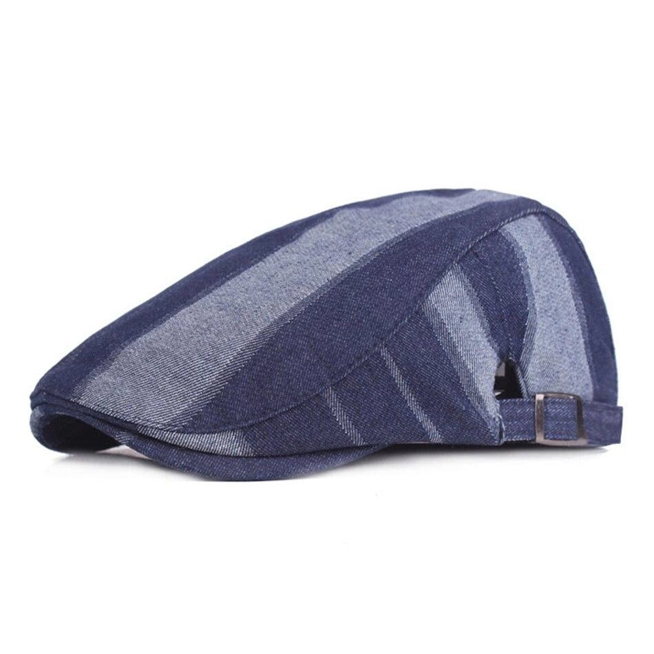Casquette Plate en Denim - Minuit 1