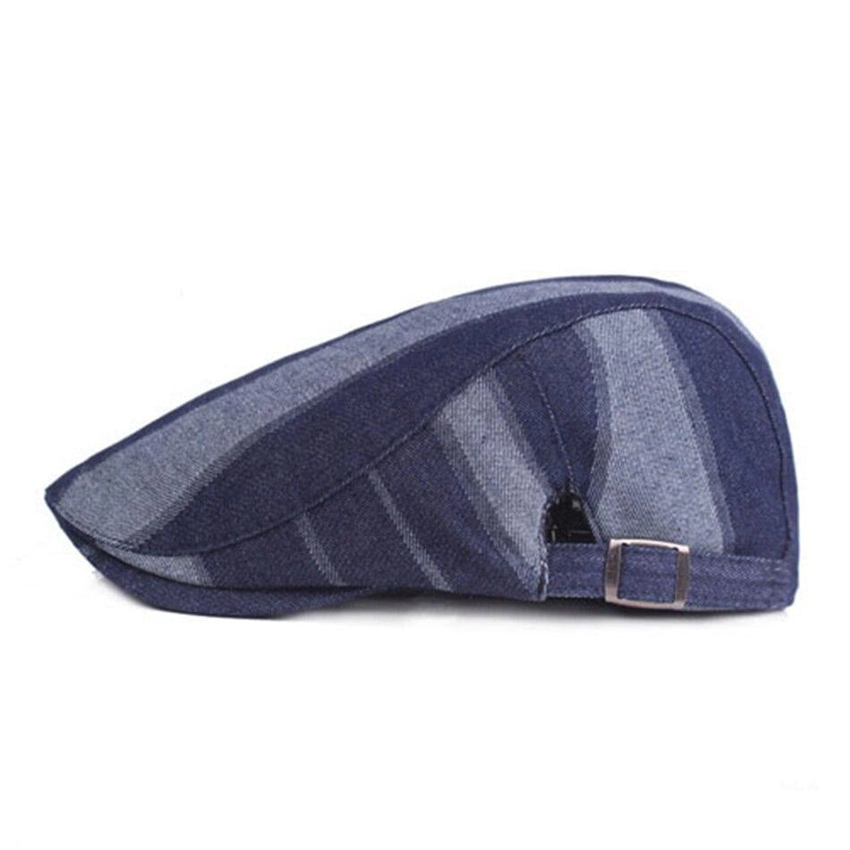 Casquette Plate en Denim - Minuit 2