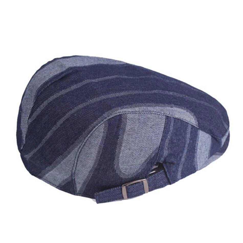 Casquette Plate en Denim - Minuit 3