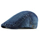Casquette Plate en Denim - Minuitbleu