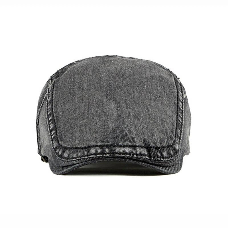 Casquette Plate en Denim Noir - Nuitdenim 2