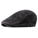 Casquette Plate en Denim Noir - Sépia