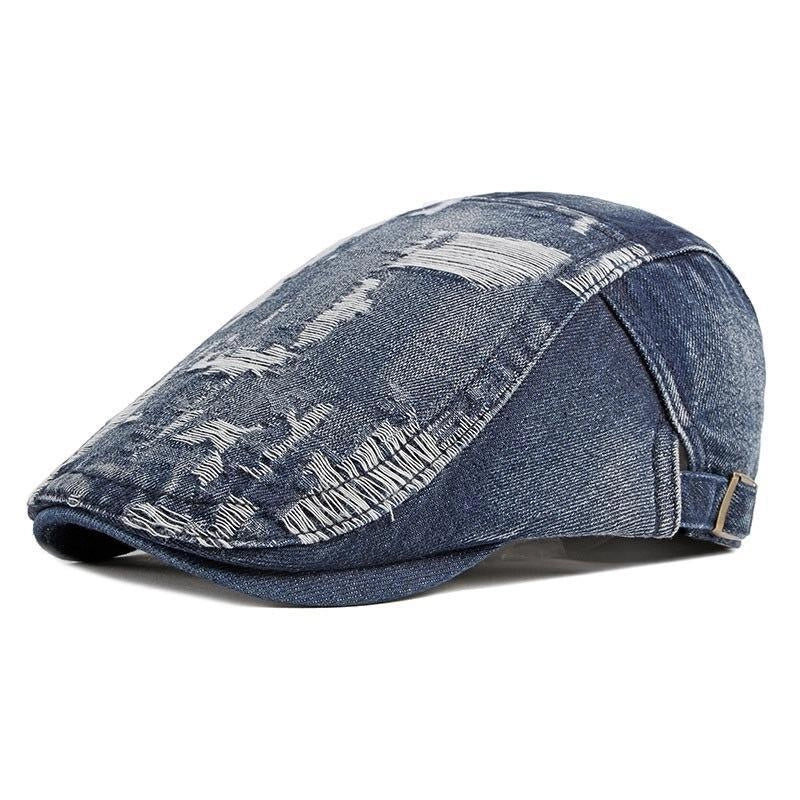 Casquette Plate en Jean - Denimnuit 1