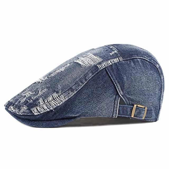 Casquette Plate en Jean - Denimnuit 2