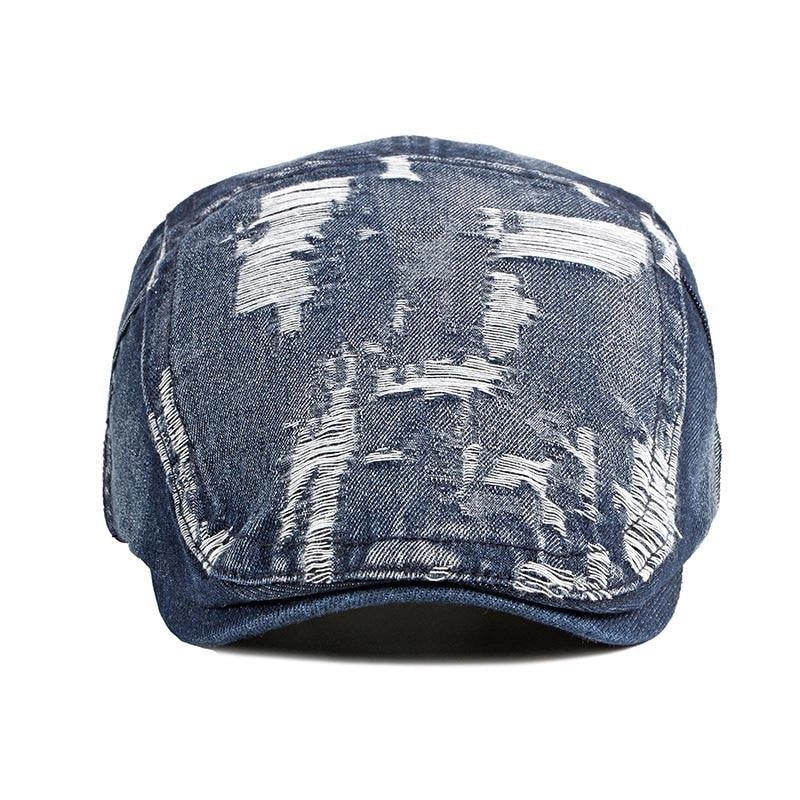 Casquette Plate en Jean - Denimnuit 3