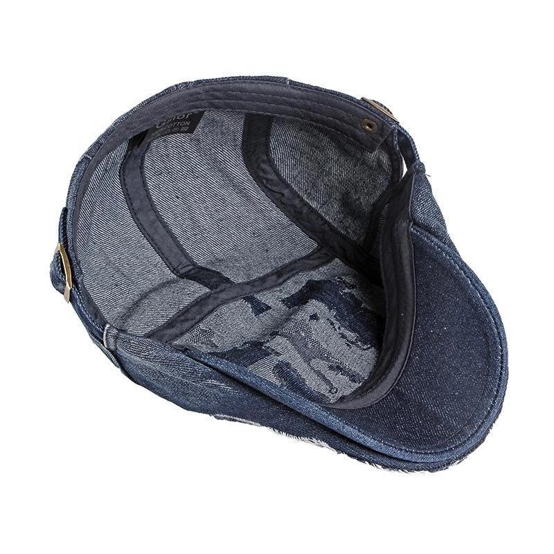Casquette Plate en Jean - Denimnuit 5