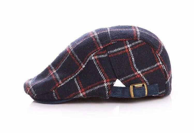 Casquette Plate en Laine à Carreaux - Clydarn 3