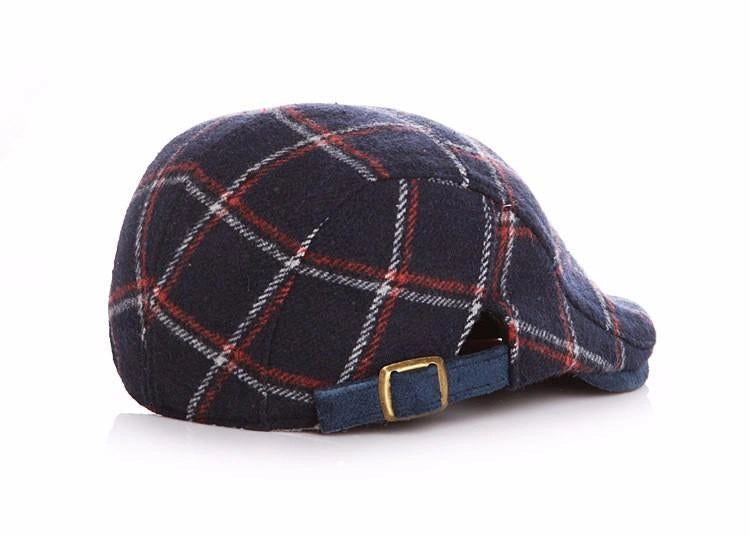Casquette Plate en Laine à Carreaux - Clydarn 4