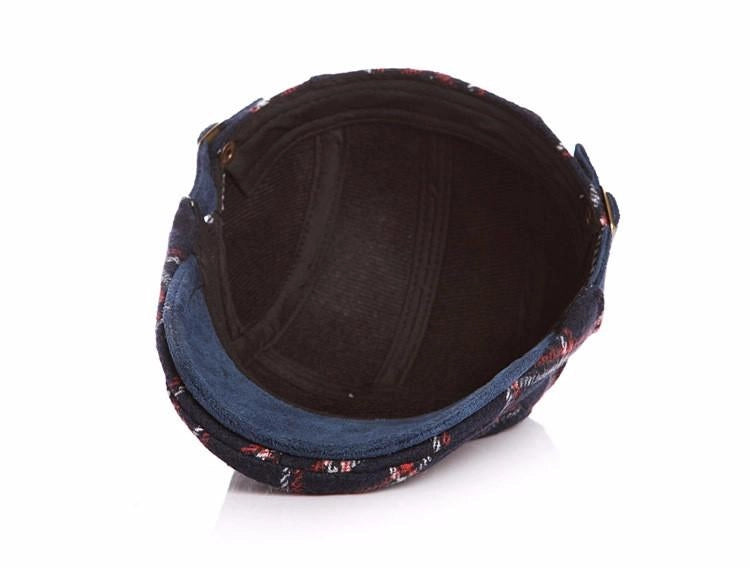 Casquette Plate en Laine à Carreaux - Clydarn 5