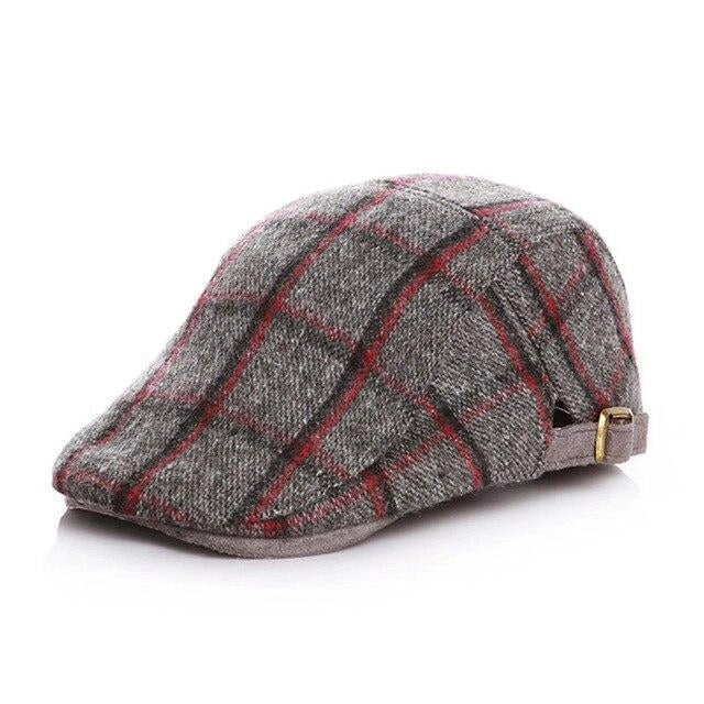 Casquette Plate en Laine à Carreaux - Glenferris 1