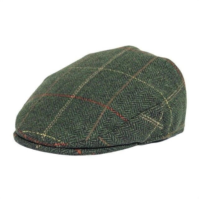 Casquette Plate en Laine à Chevron - Glenmuir 1