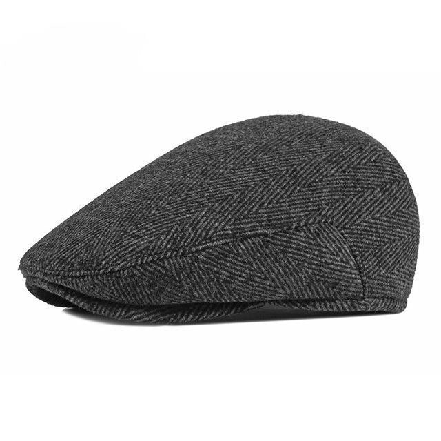 Casquette Plate en Laine à Chevrons - Eastbourne 1