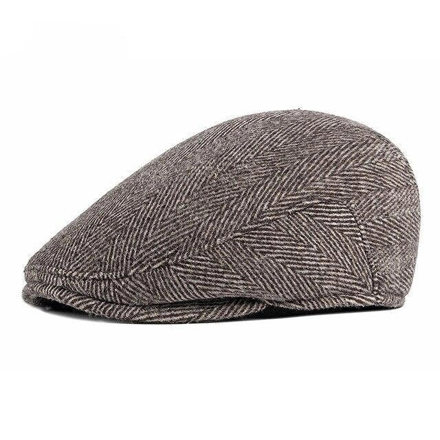 Casquette Plate en Laine à Chevrons - Mearnswick 1