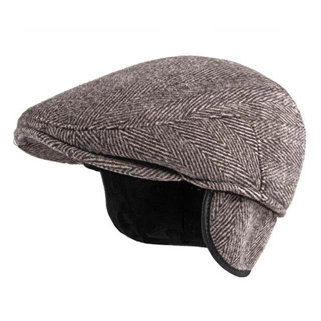 Casquette Plate en Laine à Chevrons - Mearnswick 4