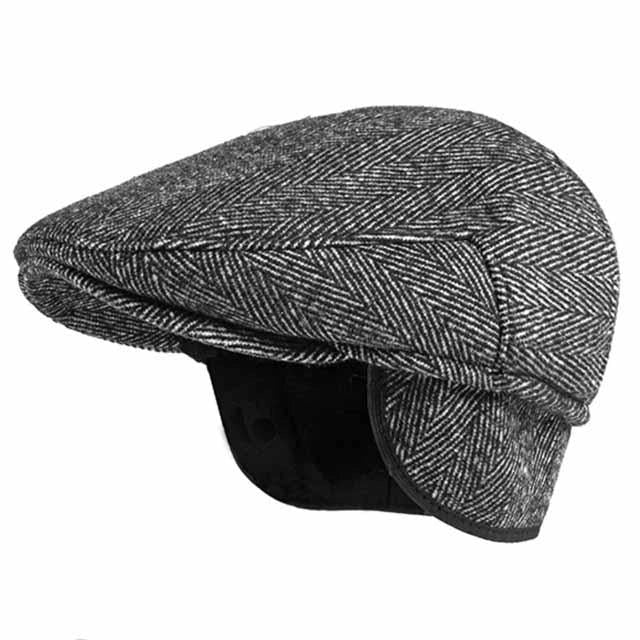 Casquette Plate en Laine à Chevrons - Thurles 4