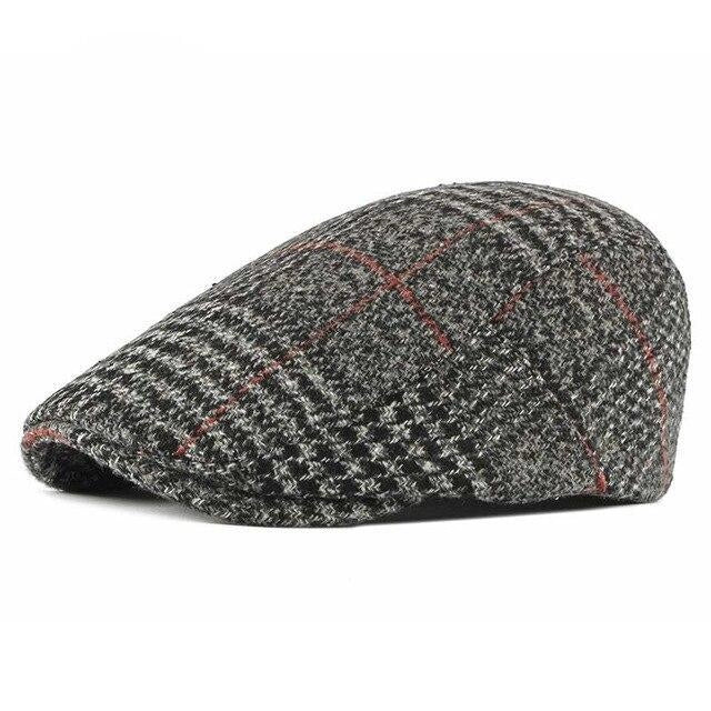 Casquette Plate en Laine à Rayures - Harthill 1