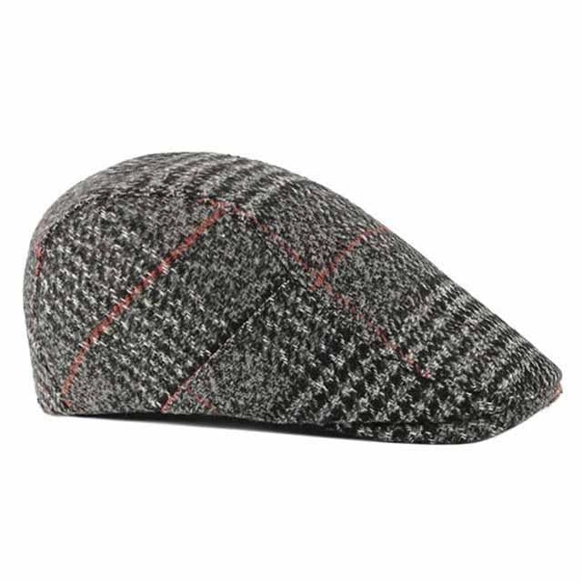 Casquette Plate en Laine à Rayures - Harthill 3