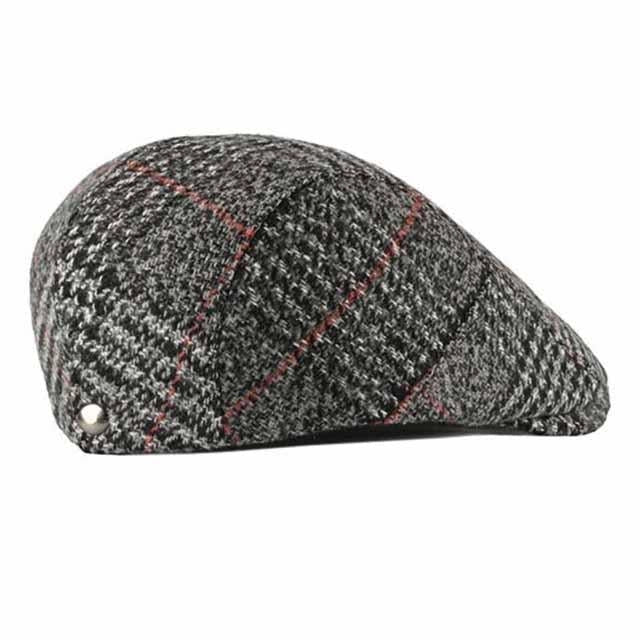 Casquette Plate en Laine à Rayures - Harthill 4