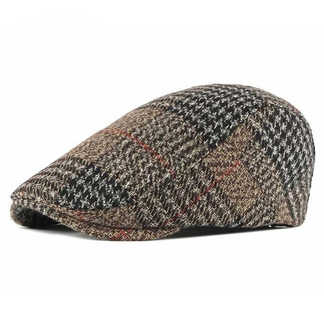 Casquette Plate en Laine à Rayures - SaintHelens 1
