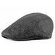 Casquette Plate en Laine Gris Foncé - Morley