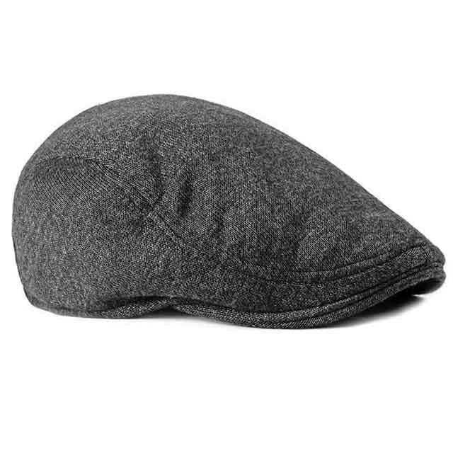 Casquette Plate en Laine Gris Foncé - Morley 3