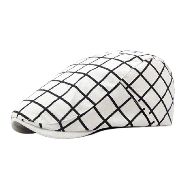 Casquette Plate en Polyester à Carreaux - Luminor 1