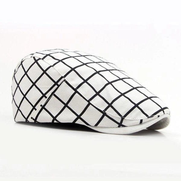 Casquette Plate en Polyester à Carreaux - Luminor 2
