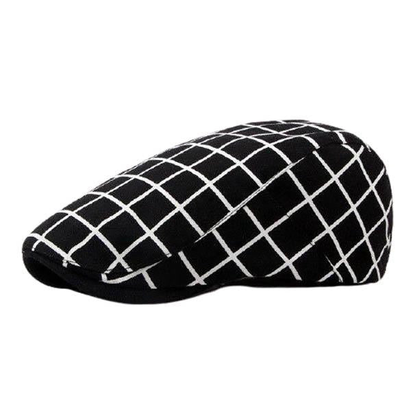 Casquette Plate en Polyester à Carreaux - Quadranuit 1