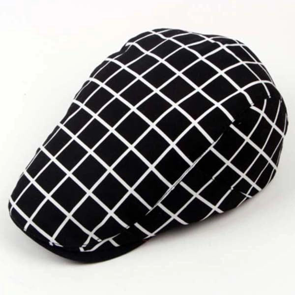 Casquette Plate en Polyester à Carreaux - Quadranuit 2